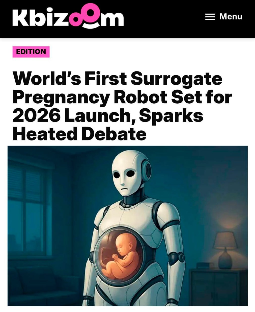 Робот-заменитель для беременности разработан в Китае