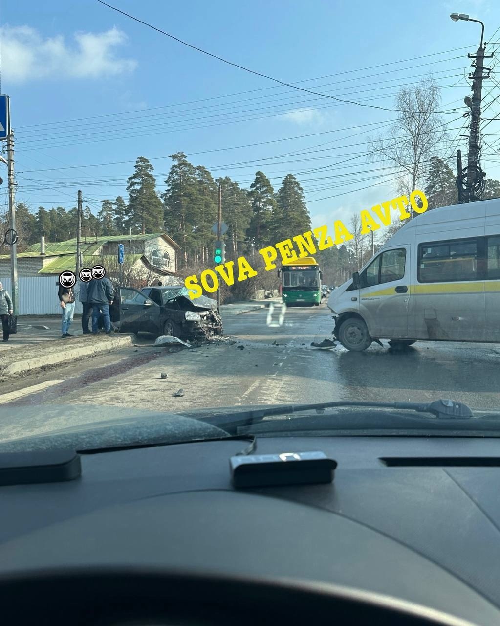 Дорожная авария в Ахунах. Время 13:50