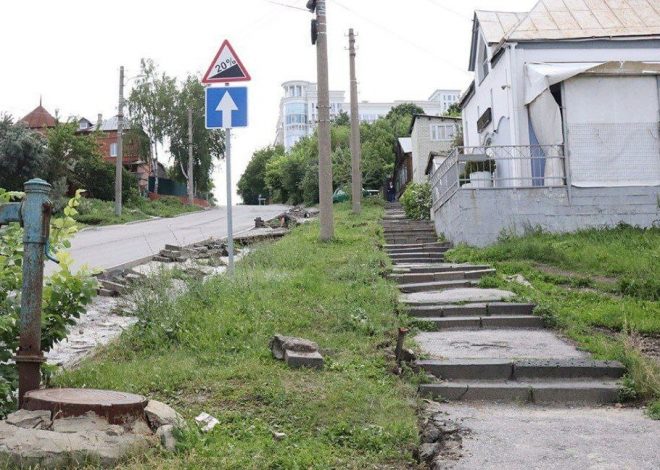 Начало работ над лестницей на Красной улице в Пензе