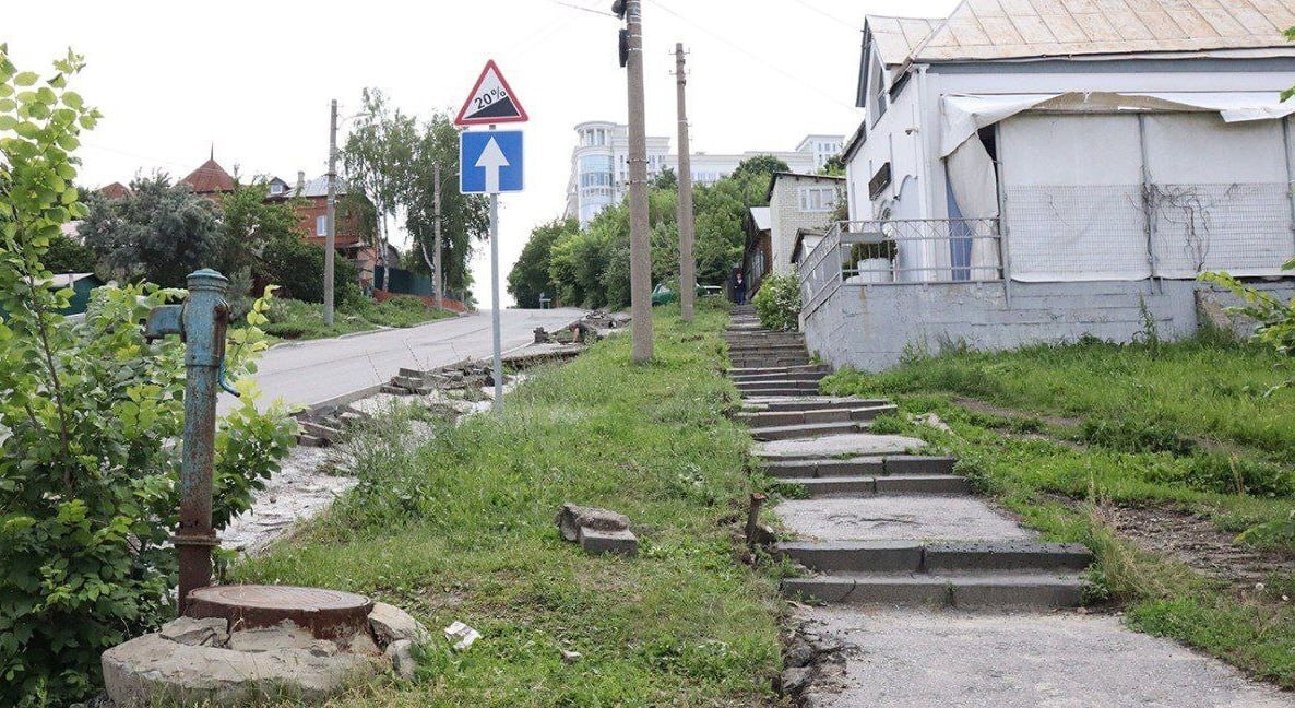Начало работ над лестницей на Красной улице в Пензе