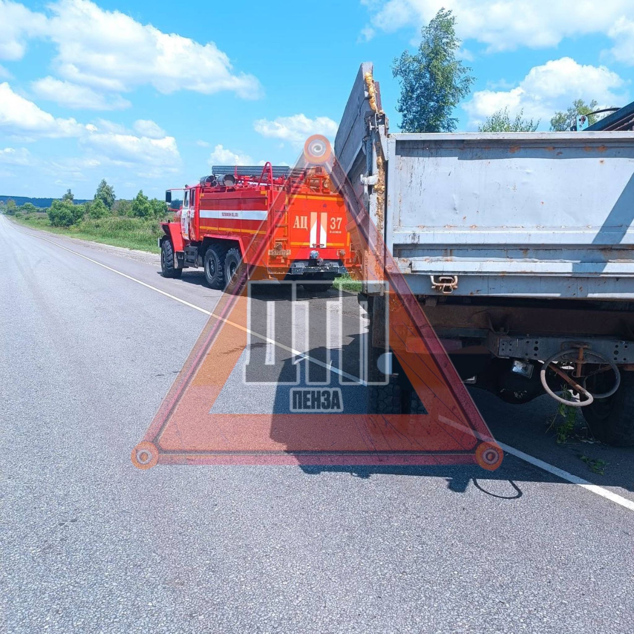 Авария большегруза на М-5 близ Нижнего Ломова